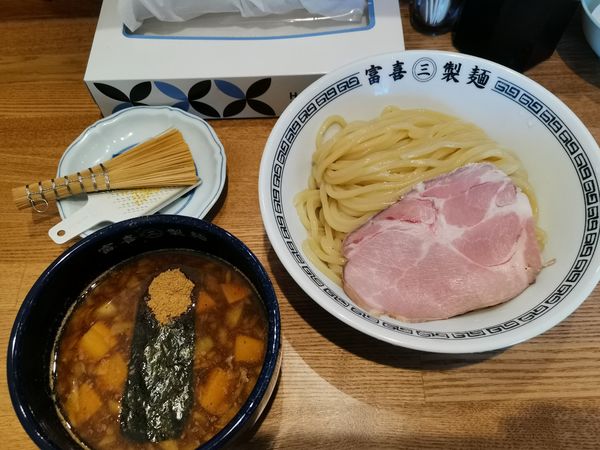 「魚介豚骨つけ麺大盛」@千葉栄町富喜製麺所の写真