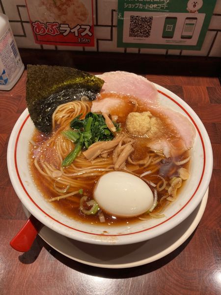 「生姜醤油ラーメン　味玉」@生姜醤油専門 我武者羅 代々木店の写真