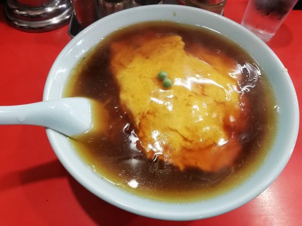 「カニ玉そば」@十八番の写真