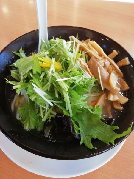 「ゆず塩野菜らーめん（メンマトッピング）」@幸楽苑 水戸石川店の写真