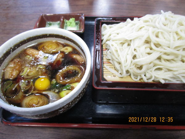 「鴨汁せいろ（熱盛）1250円」@砂場の写真