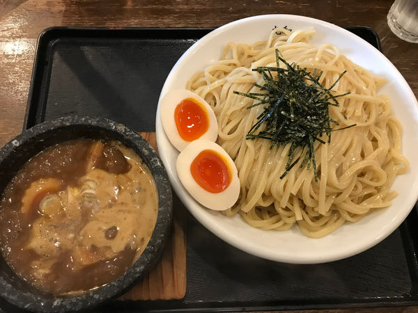 「丸和つけ麺（大盛）、味玉」@つけ麺 丸和 尾頭橋店の写真