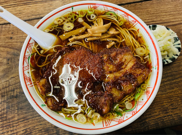 「特製いろはらあめん＋カツ丼」@いろは食堂の写真