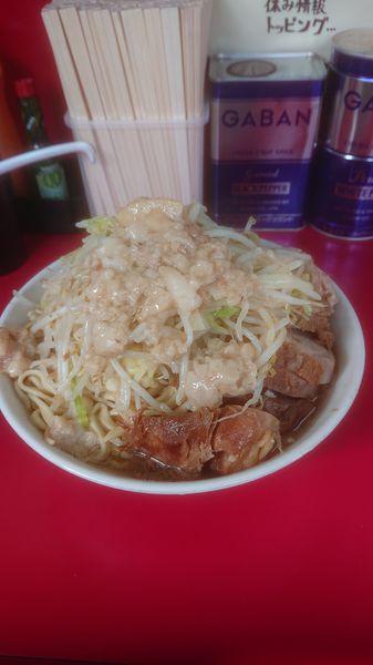 「大豚  野菜  ニンニク  アブラ」@ラーメン二郎 中山駅前店の写真