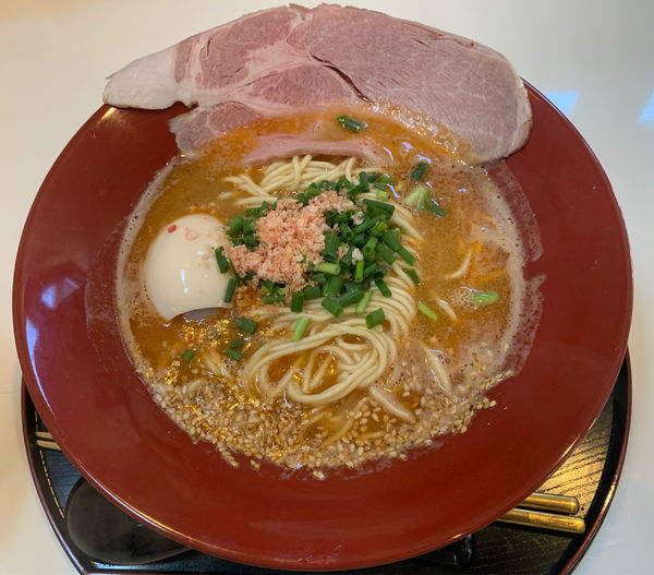 「海老そば+煮卵+和え玉(海老) ￥0+￥100+250」@えびそば金行 阿見店の写真