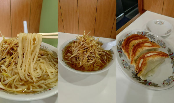 「『ネギラーメン+餃子3個(¥800+320)…」@池田屋の写真