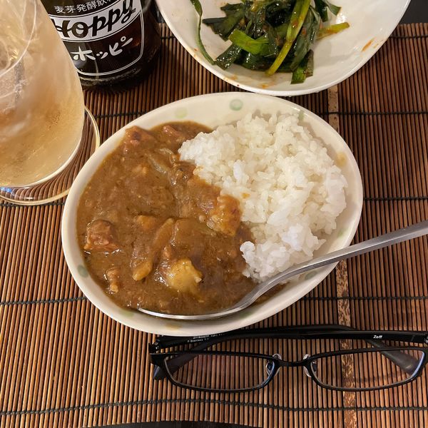 「豚骨ホルモン茶碗カレー」@和歌山家 蒔田店の写真