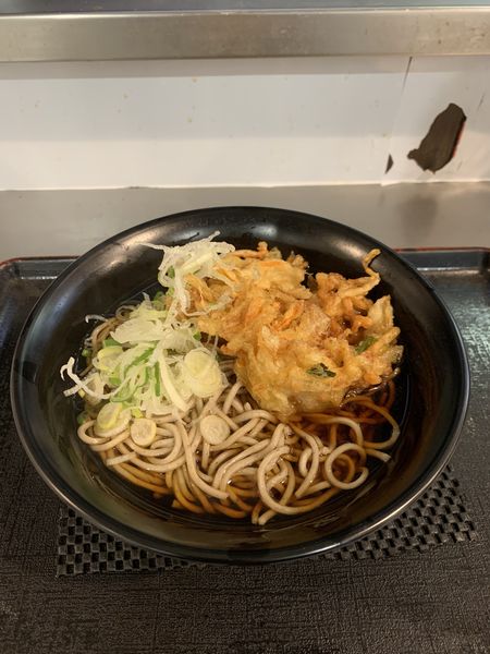 「かき揚げそば」@菜の花そば ペリエ西船橋店の写真