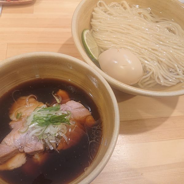 「鰹昆布出汁醤油つけ麺1100円」@迂直の写真