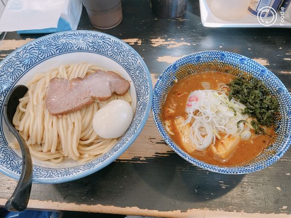 「【限定】濃厚麻婆つけ麺（中）＋味玉」@狼煙 〜NOROSHI〜の写真