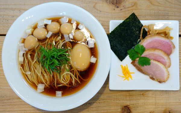 「【大晦日限定】カモキンsoba(醤油)＋味玉＋うずらの味玉」@The Noodles & Saloon Kiriyaの写真
