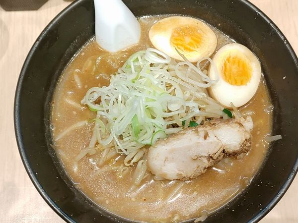 「味噌らーめん＋味付玉子」@肉厚わんたん麺と手作り焼売 ら麺亭 浅草支店の写真