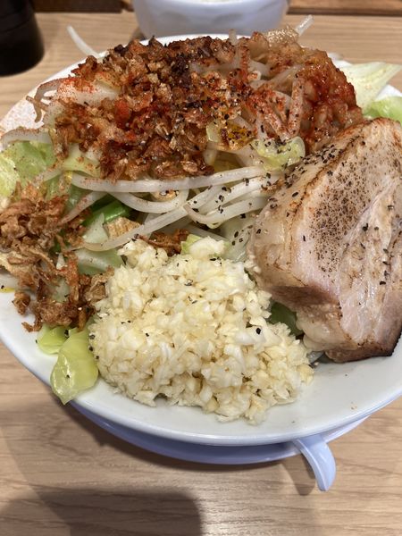 「キラメキ二朗（並）¥900」@らーめん まぜそば 笑顔ノキラメキの写真