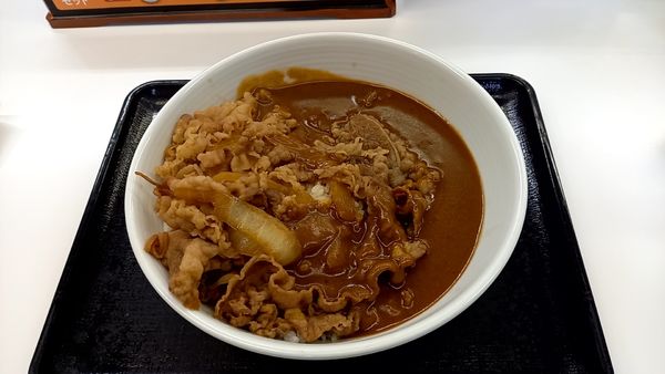 「カリガリ肉だく牛カレー」@吉野家 9号線松江店の写真