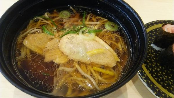 「鴨そば 286円」@はま寿司 鹿浜店の写真