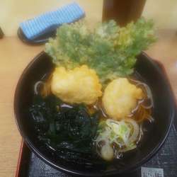 あんこう天と春菊天そば(限定)