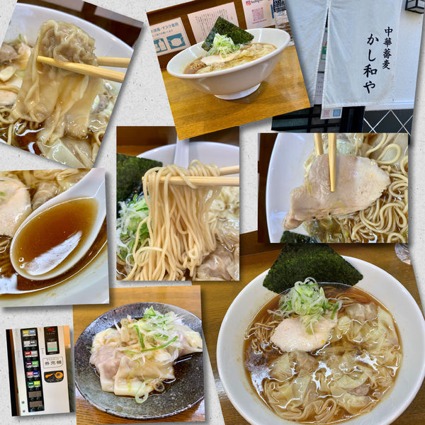 「雲吞蕎麦（和）1000円」@中華蕎麦 かし和やの写真