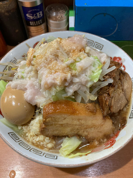 「ラーメン+味玉」@らーめん忍者の写真