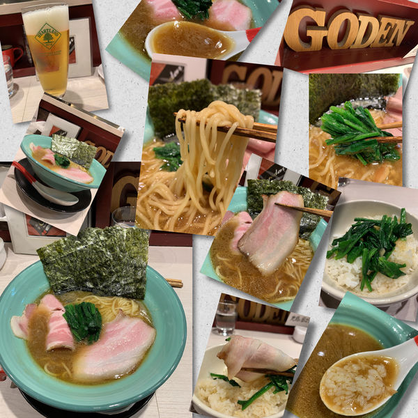 「ﾊｰﾄﾗﾝﾄﾞ×2､水餃子→家系ラーメン中野家¥1000」@柳麺 呉田-goden-の写真
