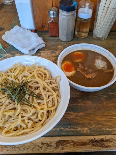 「つけ麺 大盛＋味付け玉子」@藍華の写真