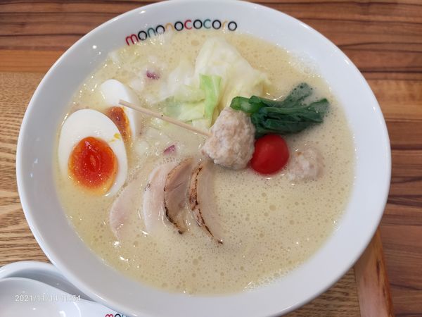 「特製純鶏白湯ラーメン」@もののこころ 新鎌ヶ谷の写真