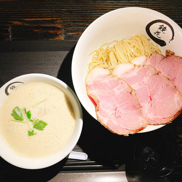 「鶏白湯味玉チャーシューメン＋つけ麺に変更」@らーめん愉悦処 鏡花の写真