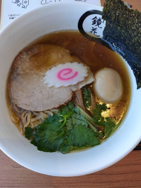 「醤油味玉ラーメン」@らーめん鏡花 ららぽーと立川立飛店の写真