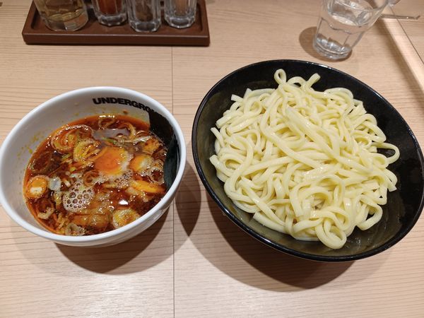 「辛つけめん　ライト」@頑者 UNDERGROUND RAMEN 川越駅店の写真