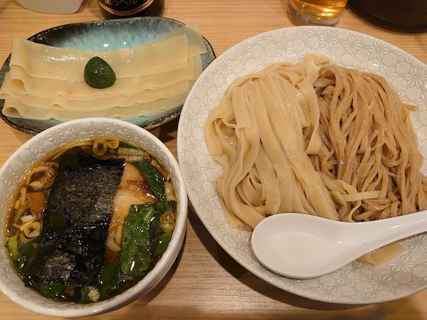 「味玉合盛りつけめん 極平麺」@麺や 麦ゑ紋の写真