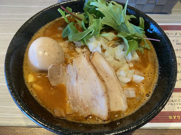 「特製トマトラーメン（大盛り）＋味玉」@ラーメン やのけんの写真