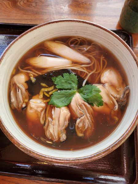 「牡蠣そば（冬季限定）」@そば処 榮家の写真