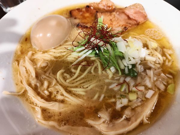 「熟成塩濃厚＋味玉」@麺屋宗 -sou- 高田馬場本店の写真