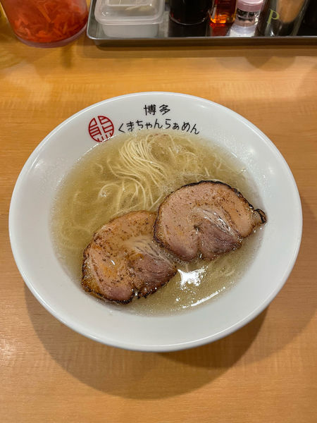 「クリアとんこつ」@博多くまちゃんらぁめん 春日店の写真