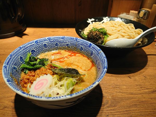 「担々つけめん＋生七味」@六厘舎 大崎店の写真