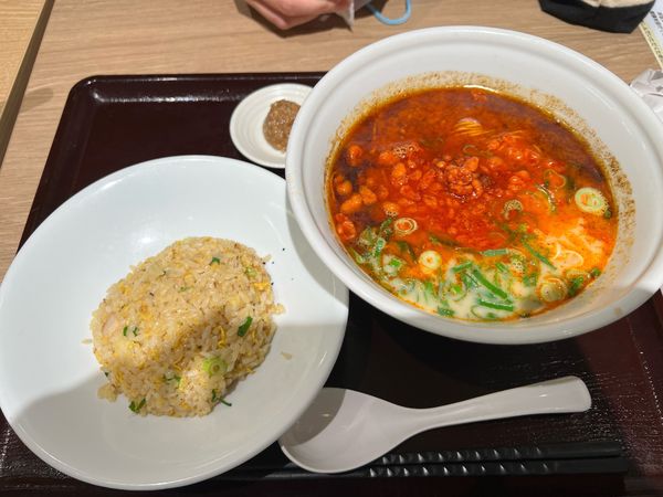 「極からか麺　半チャーハンセット　¥1220」@RAMEN EXPRESS博多一風堂 ららぽーと名古屋みなとアクルス店の写真