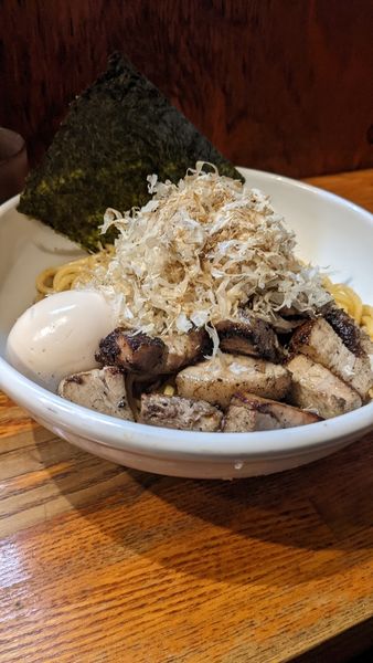 「特製煮干し汁なし大」@らーめん 破顔の写真