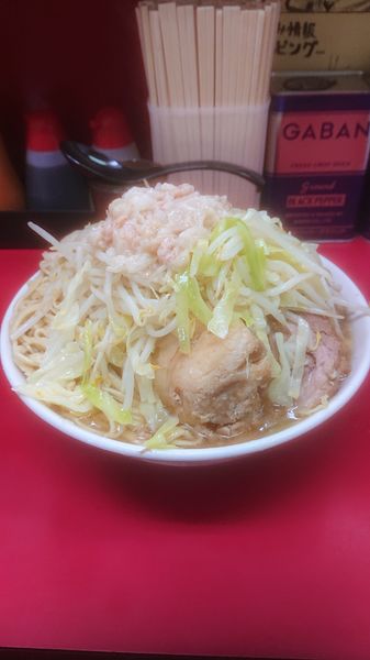 「大豚  野菜  ニンニク  アブラ」@ラーメン二郎 中山駅前店の写真