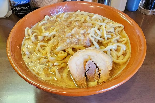 「らーめん 大盛×3 ヤサイ抜きアブラ」@自家製麺 まさきの写真