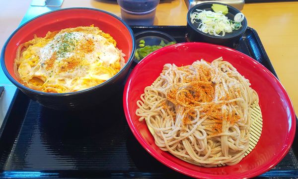 「チーズかつ丼セット/もりそば」@名代 富士そば 三光町店の写真