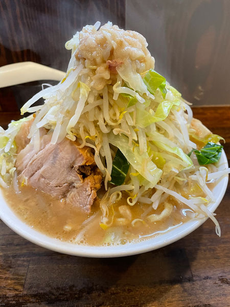 「小ラーメン、野菜、ニンニク、アブラ」@麺屋 鳳の写真