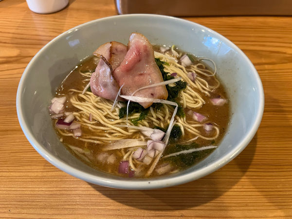 「さんま煮干し豚骨らーめん」@魚焚の写真