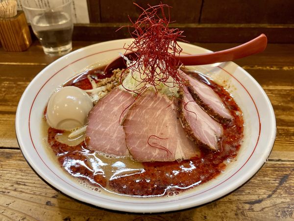 「特製辛味噌らーめん ＋ ランチチャーシュー丼」@東京味噌らーめん 鶉の写真
