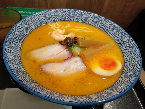 「えび豚骨ラーメン　７６０円」@釜焼き叉焼つけ麺 五代目春樹 北千住店の写真