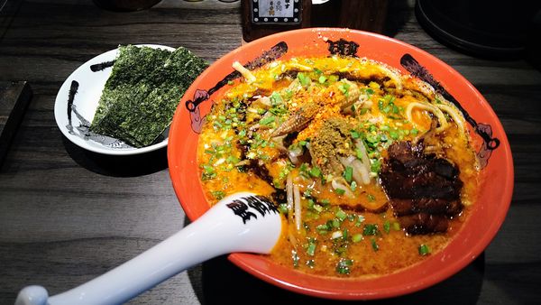 「カラシビ味噌らー麺(カラ増し・シビ増し)+海苔」@カラシビ味噌らー麺・つけ麺 神田本店の写真