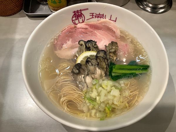 「【限定】牡蠣潮蕎麦 + 手羽元チキンカレー（ランチセット）」@中華蕎麦 瑞山（ZUIZAN）の写真