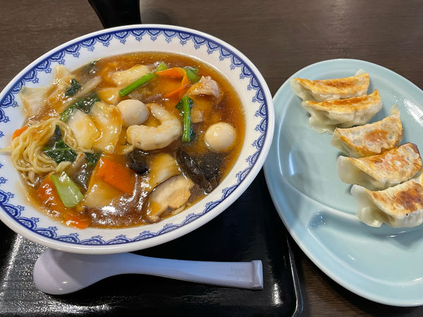 「広東めん870円、黒豚餃子セット270円」@麺屋 ゆうきの写真