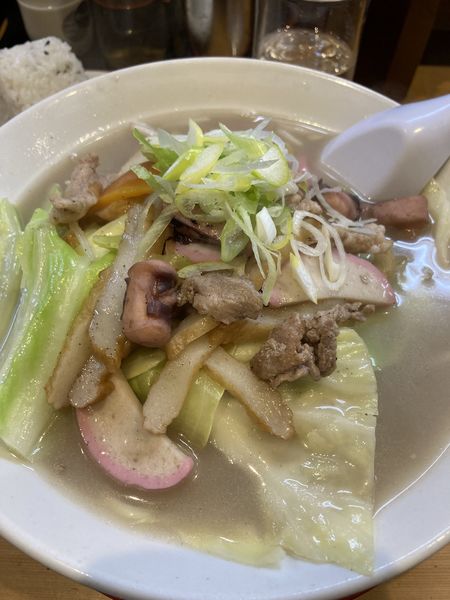 「ちゃんぽんとごま塩おにぎり¥950」@どんたくの写真