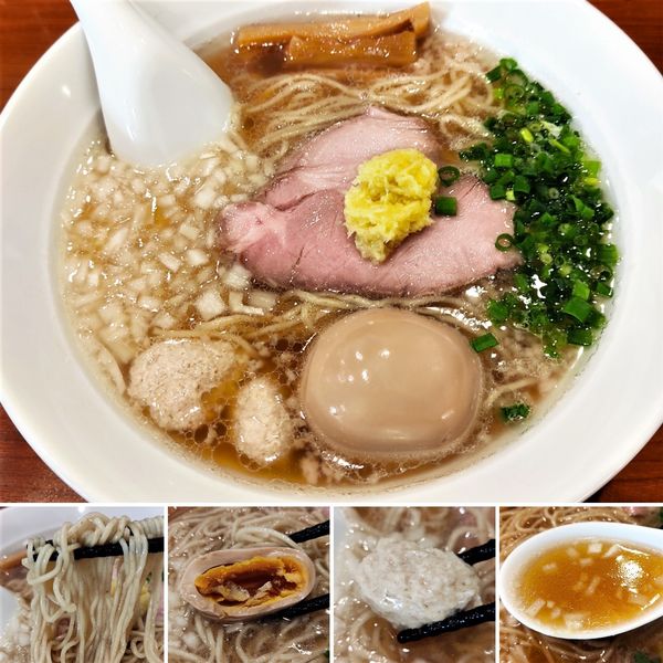 「背脂生姜ラーメン＋味玉＝950円」@中華そば 七麺鳥の写真