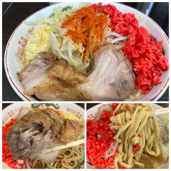 「小ラーメン800円 紅生姜50円 ニンニク」@ラーメン二郎 川越店の写真