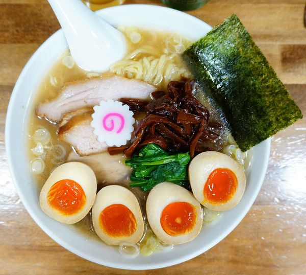 「しおラーメン＋味玉玉＋COEDO毬花」@オランダ軒の写真